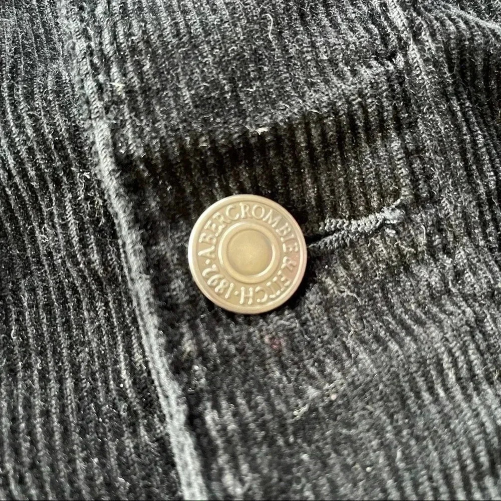 Abercrombie And Fitch Black Corduroy Button Down … - image 7